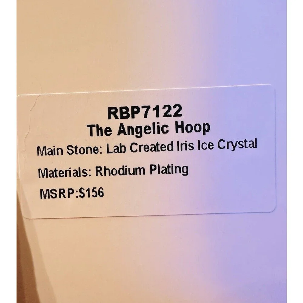 Bomb Party Simply Hoops RBP7122 Angelic Hoop Iris Ice Crystal Rhodium